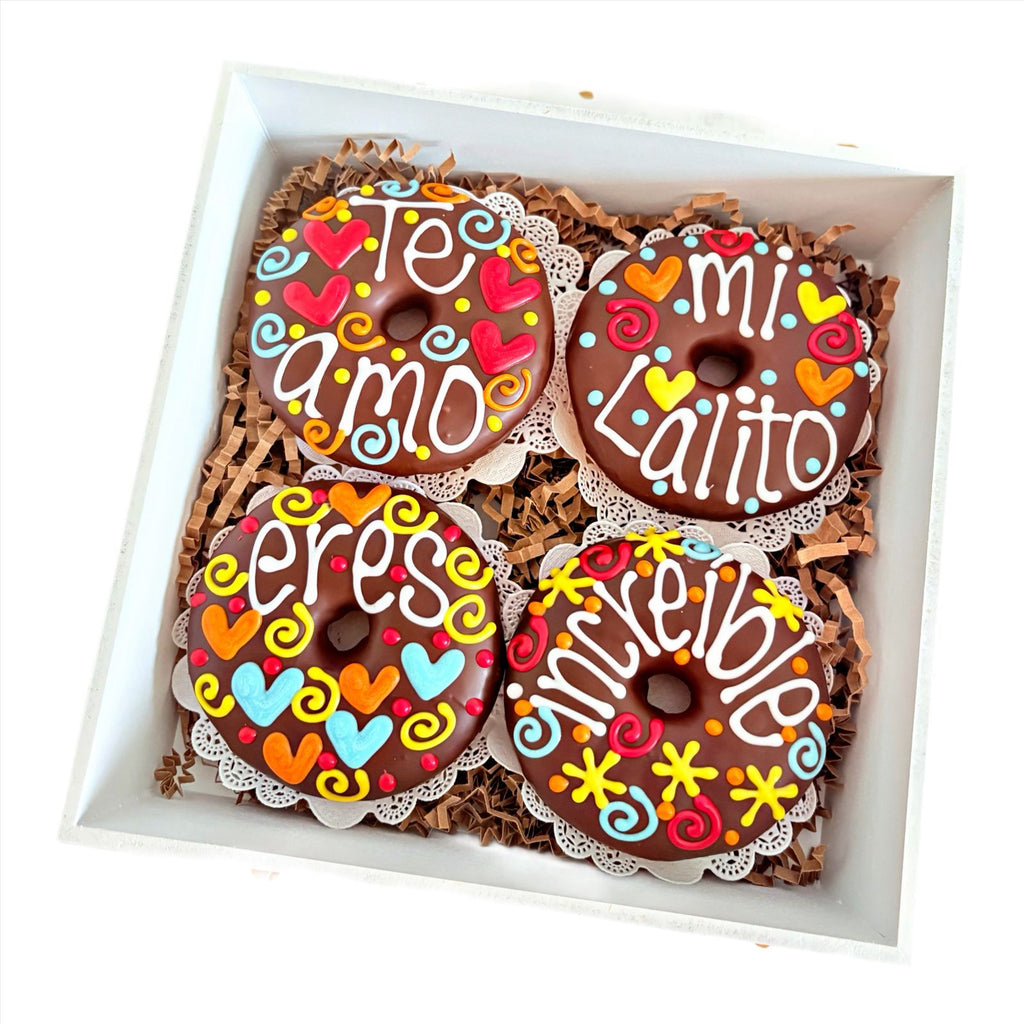 Donas con Mensaje de Chocolate