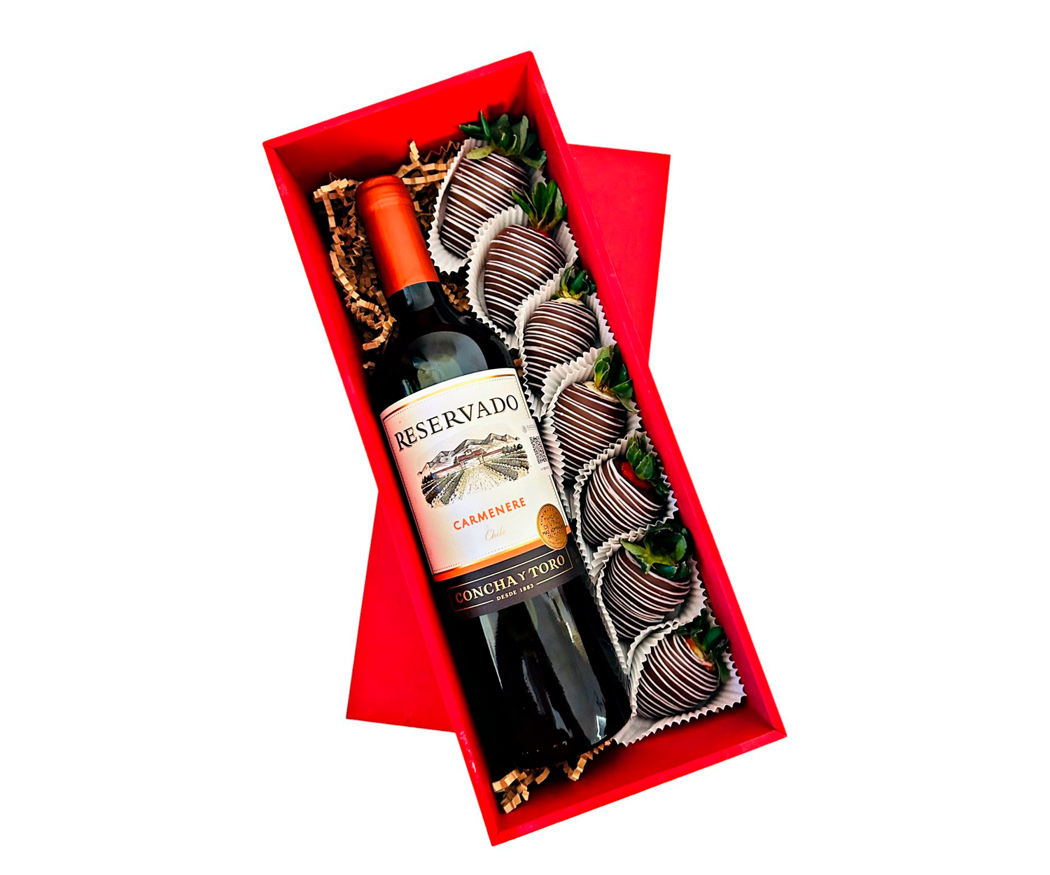 Caja Deluxe – Vino y Fresas