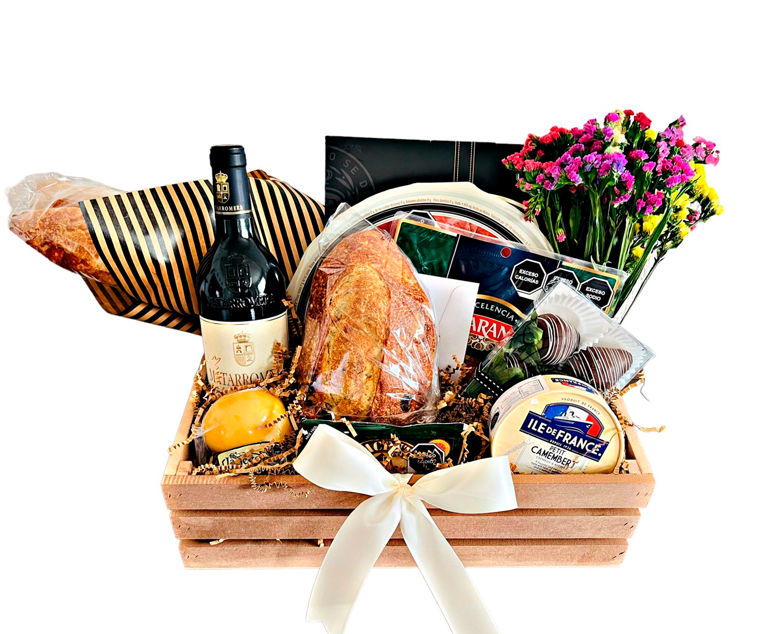 Canasta Elegance – Gourmet con Flores